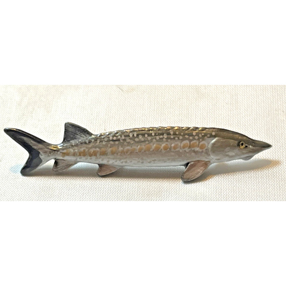 G.G. Harris Other - Vintage G.G. Harris Fine Pewter Sturgeon Pin 1988 Hand Painted